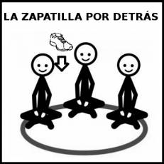 LA ZAPATILLA POR DETRÁS - Pictograma (blanco y negro)