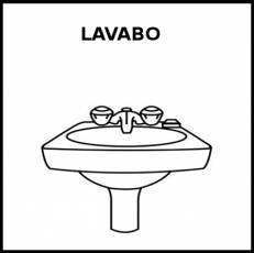 LAVABO - Pictograma (blanco y negro)