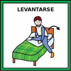LEVANTARSE (DE LA CAMA) - Pictograma (color)