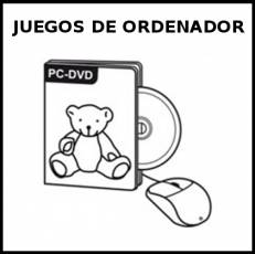 JUEGOS DE ORDENADOR - Pictograma (blanco y negro)