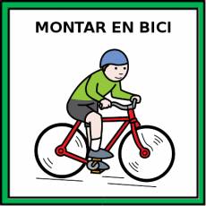 MONTAR EN BICI - Pictograma (color)
