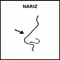 NARIZ - Pictograma (blanco y negro)
