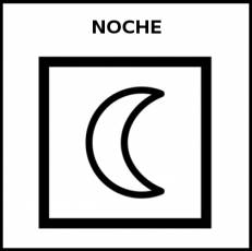NOCHE - Pictograma (blanco y negro)