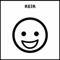 REÍR - Pictograma (blanco y negro)