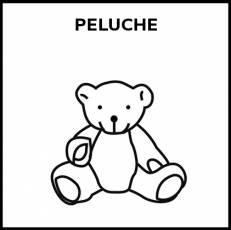 PELUCHE - Pictograma (blanco y negro)