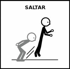 SALTAR - Pictograma (blanco y negro)