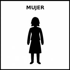 MUJER - Pictograma (blanco y negro)