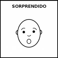 SORPRENDIDO - Pictograma (blanco y negro)