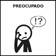 PREOCUPADO - Pictograma (blanco y negro)