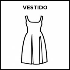 VESTIDO - Pictograma (blanco y negro)