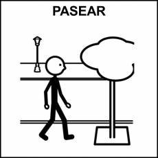 PASEAR - Pictograma (blanco y negro)