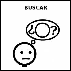 BUSCAR (OBJETO) - Pictograma (blanco y negro)