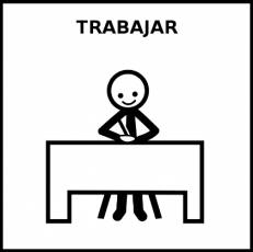 TRABAJAR - Pictograma (blanco y negro)