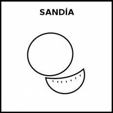 SANDÍA - Pictograma (blanco y negro)