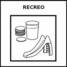 RECREO - Pictograma (blanco y negro)