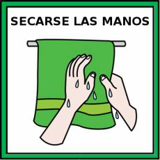 SECARSE LAS MANOS - Pictograma (color)