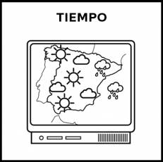 TIEMPO (ATMOSFÉRICO) - Pictograma (blanco y negro)