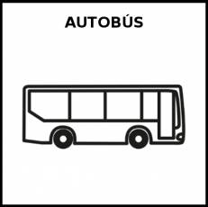 AUTOBÚS - Pictograma (blanco y negro)