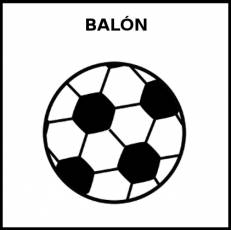 BALÓN (DE FÚTBOL) - Pictograma (blanco y negro)