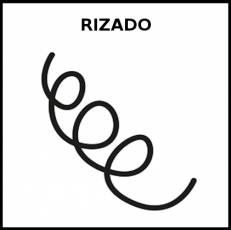 RIZADO - Pictograma (blanco y negro)