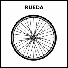 RUEDA - Pictograma (blanco y negro)