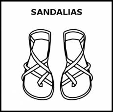 SANDALIAS - Pictograma (blanco y negro)