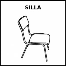 SILLA - Pictograma (blanco y negro)
