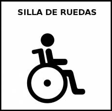 SILLA DE RUEDAS - Pictograma (blanco y negro)