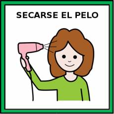 SECARSE EL PELO (FEMENINO) - Pictograma (color)