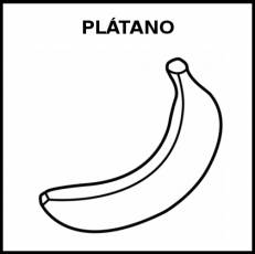 PLÁTANO - Pictograma (blanco y negro)