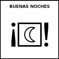 BUENAS NOCHES - Pictograma (blanco y negro)