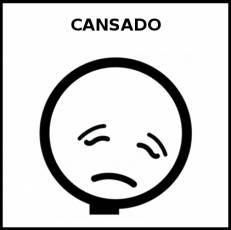 CANSADO - Pictograma (blanco y negro)