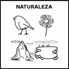 NATURALEZA - Pictograma (blanco y negro)