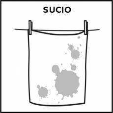 SUCIO - Pictograma (blanco y negro)