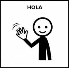 HOLA - Pictograma (blanco y negro)