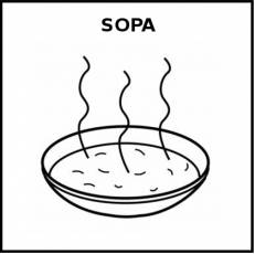SOPA - Pictograma (blanco y negro)