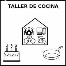 TALLER DE COCINA - Pictograma (blanco y negro)