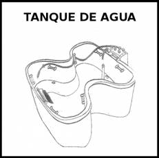 TANQUE DE AGUA - Pictograma (blanco y negro)