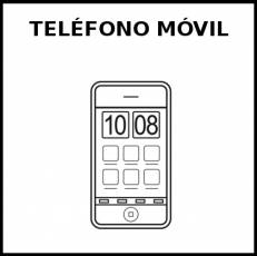 TELÉFONO MÓVIL - Pictograma (blanco y negro)