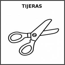 TIJERAS (ESCOLARES) - Pictograma (blanco y negro)
