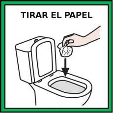 TIRAR EL PAPEL - Pictograma (color)