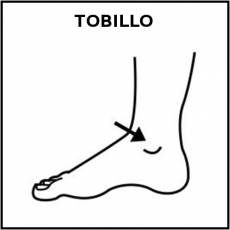 TOBILLO - Pictograma (blanco y negro)