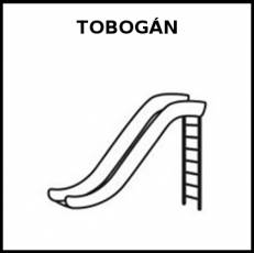 TOBOGÁN - Pictograma (blanco y negro)