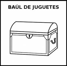 BAÚL DE JUGUETES - Pictograma (blanco y negro)