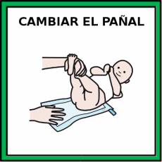 CAMBIAR EL PAÑAL (BEBES) - Pictograma (color)