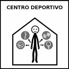 CENTRO DEPORTIVO - Pictograma (blanco y negro)