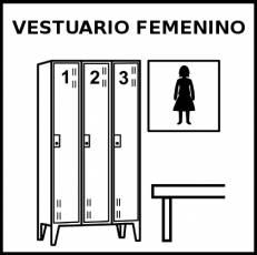 VESTUARIO FEMENINO - Pictograma (blanco y negro)