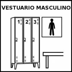VESTUARIO MASCULINO - Pictograma (blanco y negro)