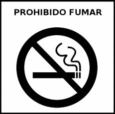 PROHIBIDO FUMAR - Pictograma (blanco y negro)