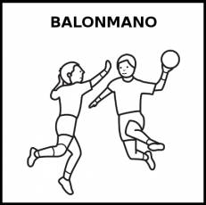 BALONMANO - Pictograma (blanco y negro)